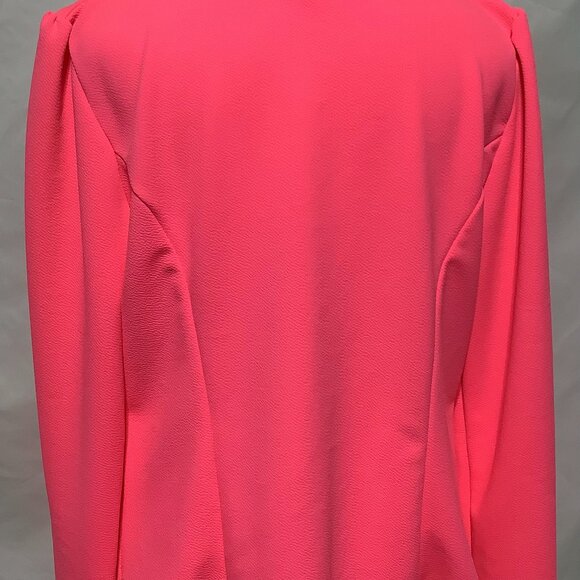 HEIMISH USA- NWOT NEON PINK STRETCHY OPEN BLAZER SIZE LARGE - Picture 6 of 6